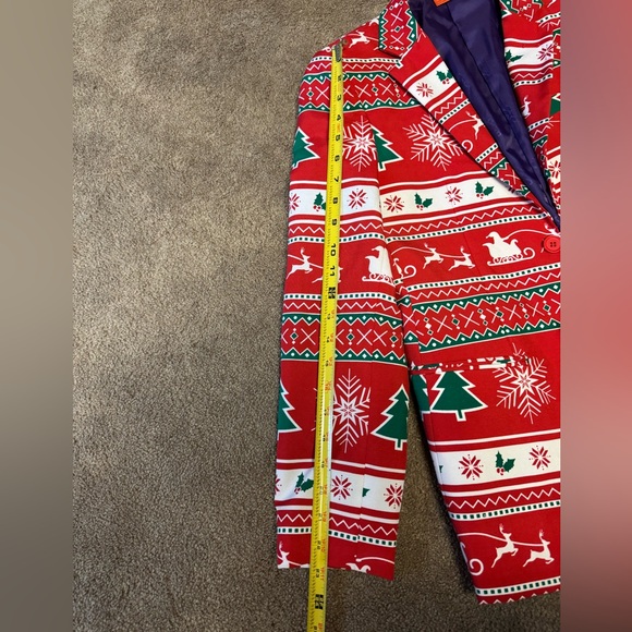 OPPOSUITS Christmas Suit with Clip-on Tie Boys size 16 Blazer & Pants - Picture 14 of 14